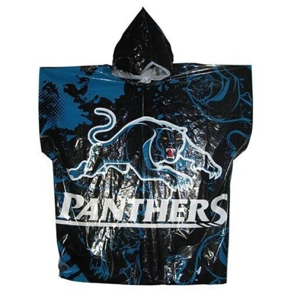 NRL Poncho - Penrith Panthers - Plastic Rain Coat - Rugby League