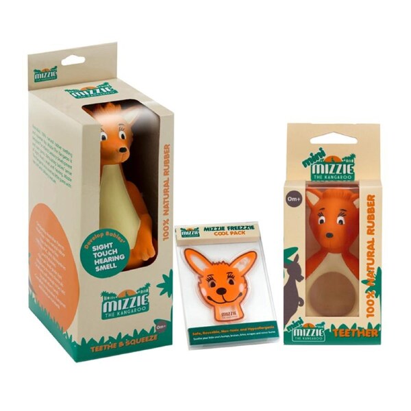 Mizzie The Kangaroo Baby Soothing Teething Toy Pack
