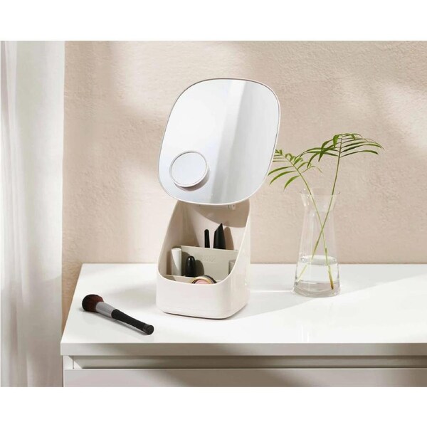 Joseph Joseph Viva Pedestal Mirror with Storage - Cosmetic Organiser