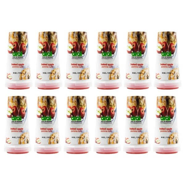 12x Airall Solid Home/Room Air Freshener Odour Eliminator 170G Baked Apple Scent