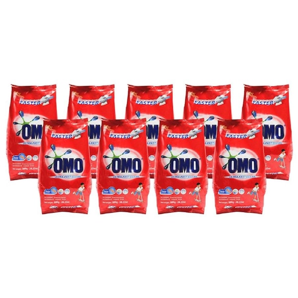 9x Omo Laundry Detergent Powder Ultra Fast Clean Hand Wash and Top Loader 800g