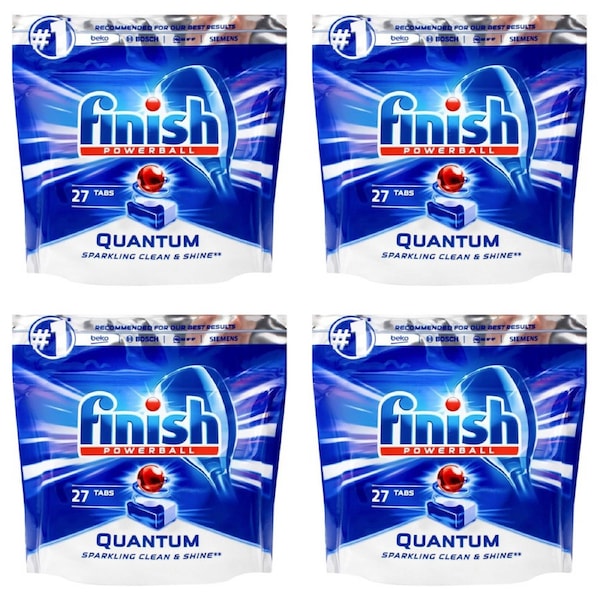 108pc Finish Powerball Quantum Dishwasher Capsules/Tablets Sparkling Clean