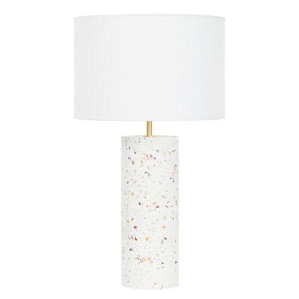 Cooper & Co. Ezra 52cm Terrazzo Table Lamp White