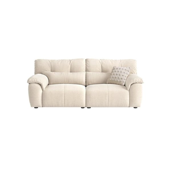 Oat Milky Grey Washable Fabric Upholstered Two-Seater Sofa/Floor Couch/218CM