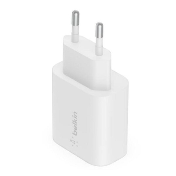 Belkin BOOST CHARGE USB-C PD 3.0 PPS Wall Charger 25W - White (WCA004auWH), Compact and Travel-Ready,A Smarter, Faster Charger