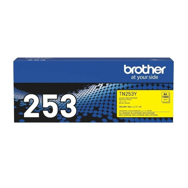Brother TN-253 Yellow Ink Cartridge Toner TN-253Y Genuine Original