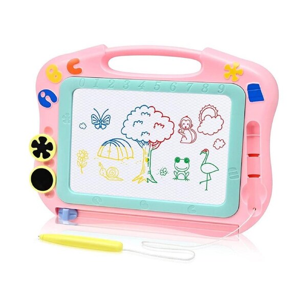 Magnetic Drawing Board Magic Boards for Kids, Magnetic Board Magic Drawing Board Travel Size-Colorful Erasable Drawing(Pink)
