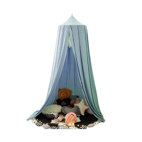 Bed Canopy for Girls, Soft Princess Canopy for Girls Bed, Dreamy Decor Frills Bed Canopies for Kids Room, Hanging Canopy Bedding Drapes Toddler Reading N