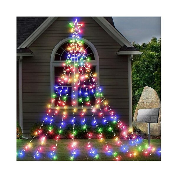 Solar Yard Decorations Star Lights 198Led Outdoor Waterproof Solar Powered Garden Star Lights For Christmas Holiday Wedding Party Wall Decorative