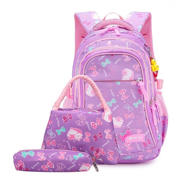 JOYBUY Kids Backpack, School Bag Girls School Backpack School Bag Backpack Children Daypack 3 Parts Set