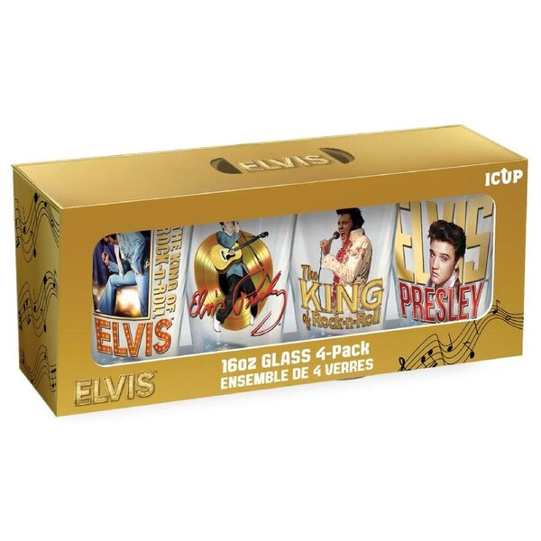 Elvis Drinking Glass 4 Pack