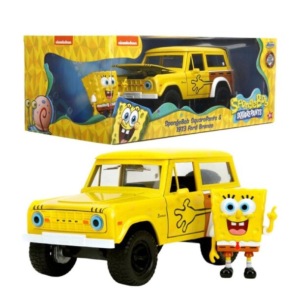 Spongebob Squarepants 1972 Ford Bronco (with Spongebob) 1:24 Scale Diecast Vehicle