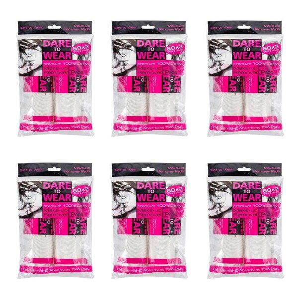 720pc Dare To Wear Make-Up/Cosmetic Remover Pads/Wipes Premium 100% Cotton