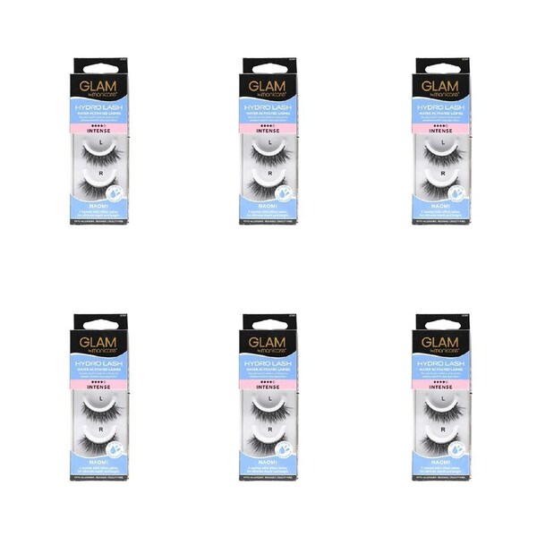6x Manicare Glam Water Activated Hydro Lashes False Eyelashes Intense Naomi
