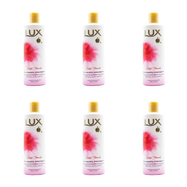 6x Lux 250ml Perfume Shower Gel Body Wash Foaming Liquid Bath Soap Soft Touch