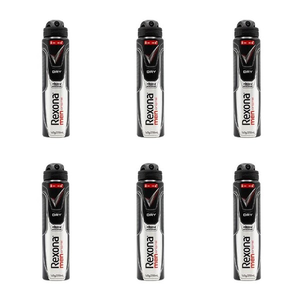 6x Rexona 145G Deodorant Men Original Antiperspirant 48h Protection Bodyspray