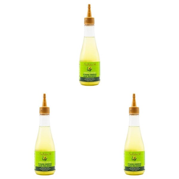 3x Shea Moisture 237ml Power Greens Hair Tea Rinse Moringa & Avocado Color Safe