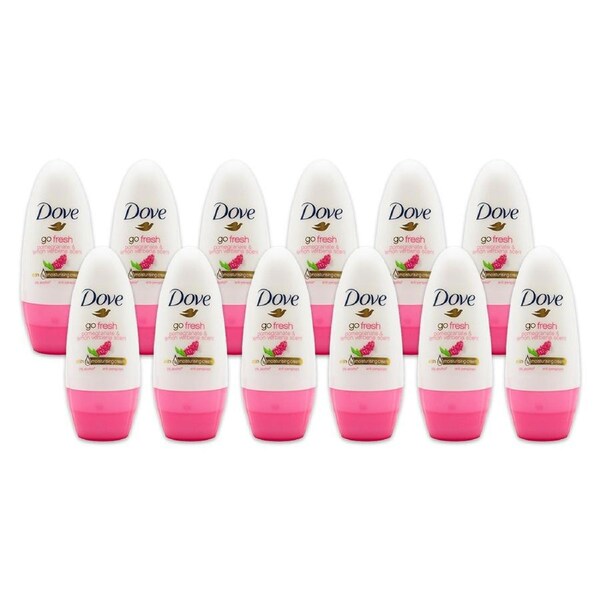 12x Dove 40ml Anti Sweat Roll On Deodorant Go Fresh Pomegranate & Lemon Verbena