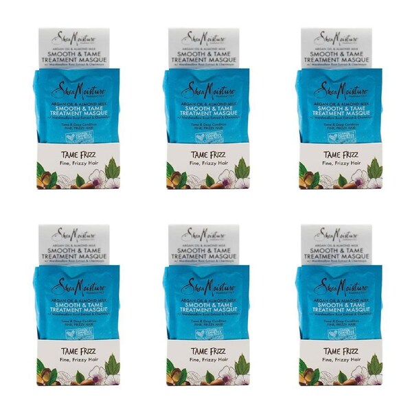 6x Shea Moisture 57g Smooth & Tame Treatment Masque Frizzy Hair Conditioning