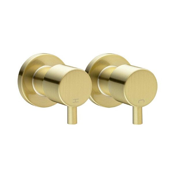 Bathroom Wall Taps Bath Basin Tap Brass Shower Tap Brushed Gold WELS