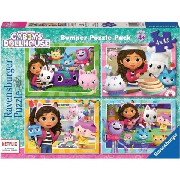 Ravensburger - Gabbys Dollhouse Bumper 4x42 Puzzles