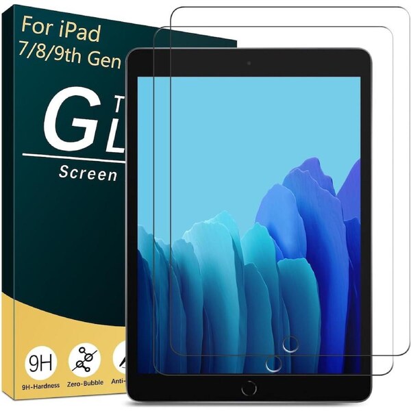 [2 Pack] Screen Protector for Apple iPad 10.2 Inch 9th/8th/7th Generation (2021/2020/2019) Tempered Glass, Bubble Free, Easy to Install