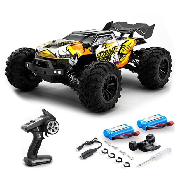 Catzon 70KM/H 4WD High Speed Brushless RC Truck 1:16 Scale RC Car All-Terrain Off-Road RC Car-Orange