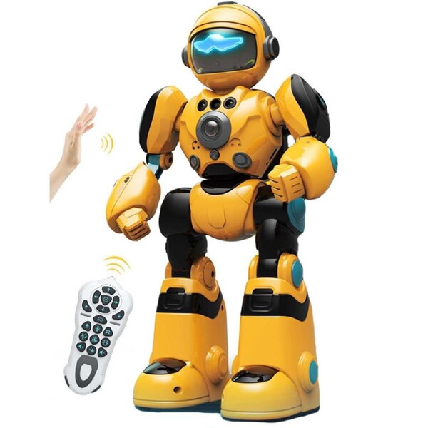 Catzon RC Robot Toys for Kids with Gesture Sensing Interactive Warrior Robot 1538-Yellow