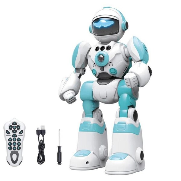 Catzon RC Robot Toys for Kids with Gesture Sensing Interactive Warrior Robot 1538-Blue