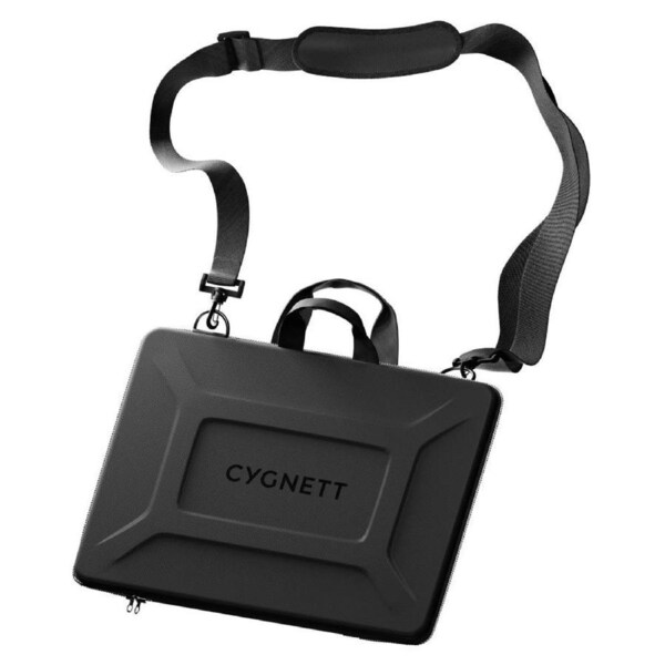 Cygnett Rugged Laptop Sleeve with Handle + Shoulder Strap (Suits Medium 15"- 16") - Black