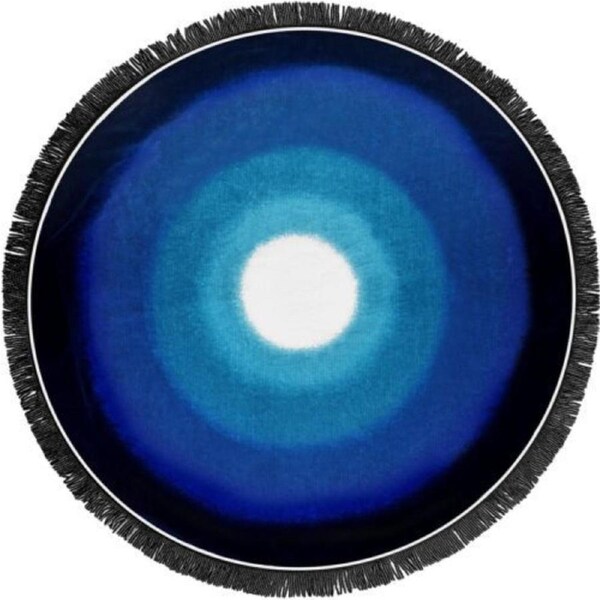 VAGABOND Blue Lagoon Cotton Terry Velour 150cm Round Beach Towel