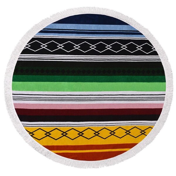 VAGABOND SPIRIT Cotton Terry Velour 150cm Round Beach Towel