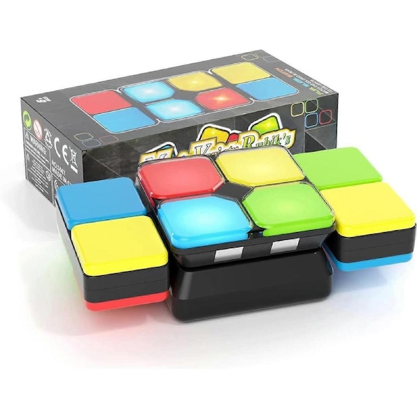 LED Magic Music Cube Flip Slide Cube Light Multiplayer Puzzle Toy 4 Game Modes Kids Xmas Gift