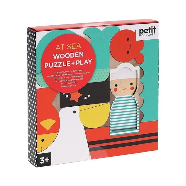 Petit Collage At Sea Mini Wooden Puzzle