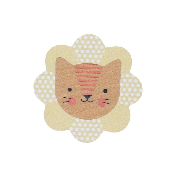 Petit Collage Lion Rattle