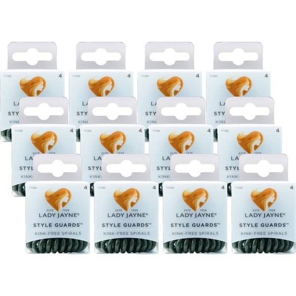 48pc Lady Jayne Style Guards Kink Free Spirals Women's Hair Ponytail Green