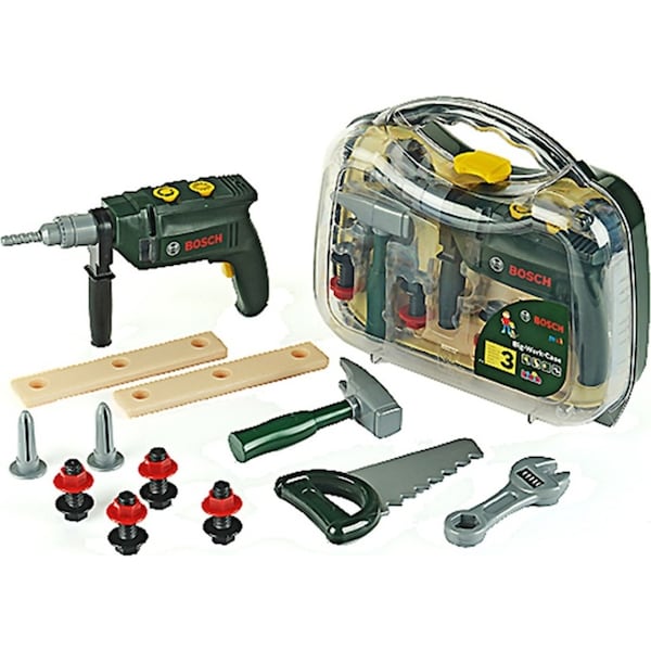 Bosch Toy Tool Case w/ Hammer Drill Toy Kids/Children Pretend Play Set 3y+