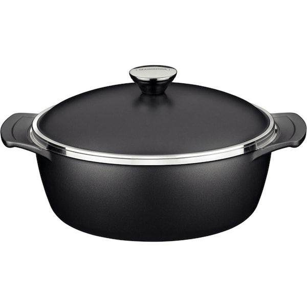 Tramontina Lyon Nonstick Coated Durable Casserole Pan with Lid 30cm - Black