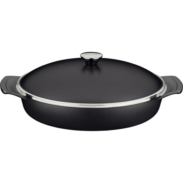Tramontina Lyon Nonstick Coated Durable Frying Pan with Lid 32cm/4.3L - Black