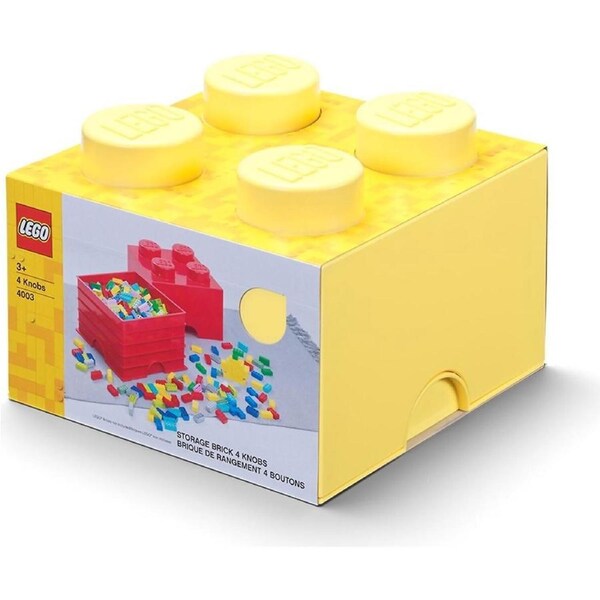 LEGO Storage Brick 4 Studs Cool Yellow - Room Copenhagen
