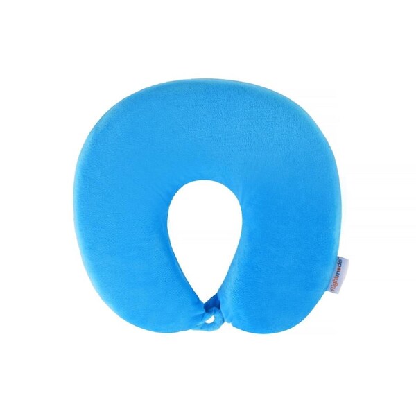 Deluxe Memory Foam Travel Pillow Blue