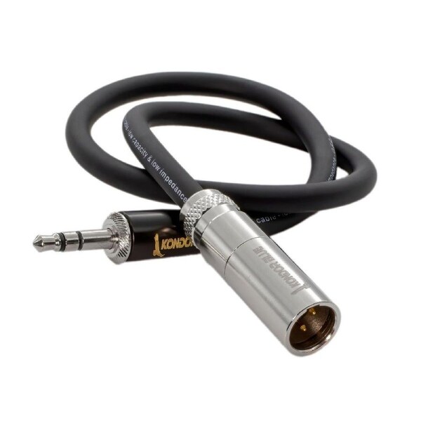 Kondor Blue 14 Mini XLR Male to 3.5mm Mono Mini Plug Audio Cable for RODE on Camera Mic