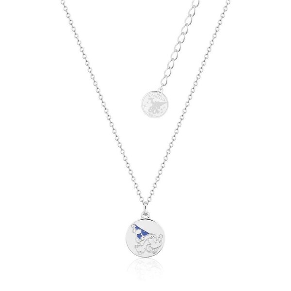 Couture Kingdom - Disney - Fantasia Sorcerer Mickey Medallion Necklace White Gold