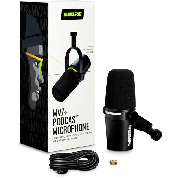 Shure Motiv MV7+ Podcast Microphone - Black