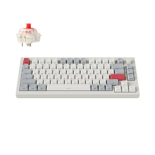 Keychron Q1 Max Side-Printed Keycaps Keyboard (White) (Gateron Red Switches)