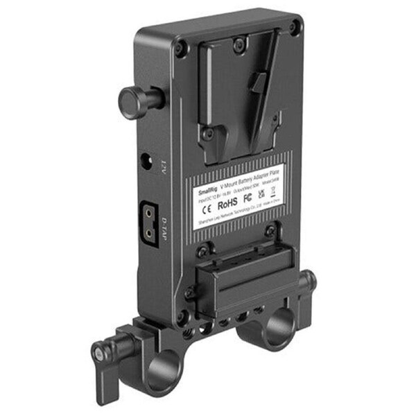 SmallRig V Mount Battery Adapter Plate (Basic Version) with Dual Rod Clamp 3498