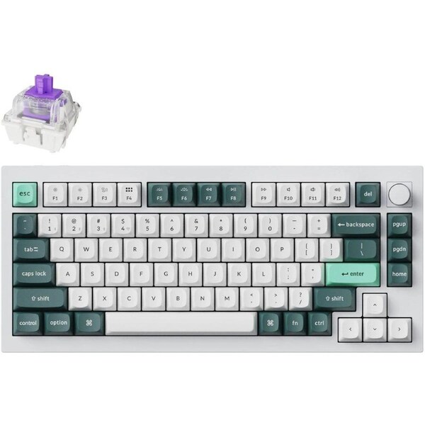Keychron Q1 HE Magnetic Keyboard (White) (Gateron Double-Rail Nebula Switch)