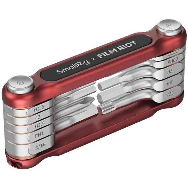 SmallRig x FILM RIOT 10-in-1 Folding Wrench Set with Multi Angle - Red