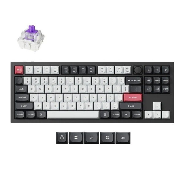 Keychron Q3 HE Magnetic Custom Keyboard (Black) (Gateron Double-Rail Nebula Switch)
