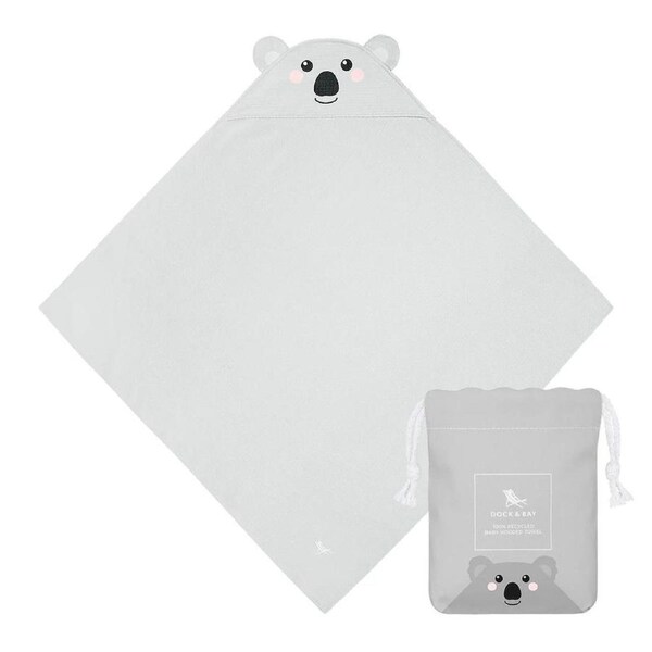 Dock & Bay Baby Hooded Towel Animal Collection - Kirra Koala
